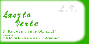 laszlo verle business card